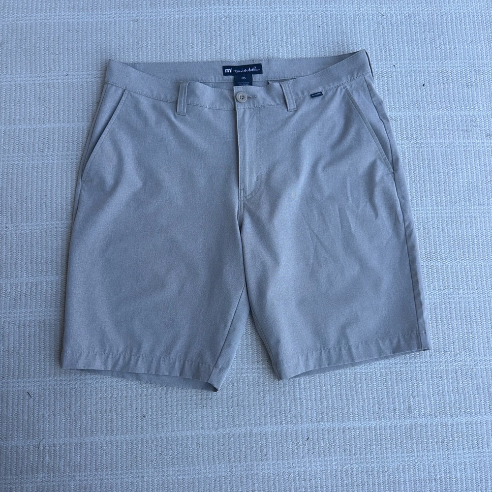 Travis Mathew Light Gray Flat Front Shorts
